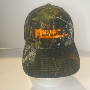 Mesh Trucker Hat Snapback Mossy Oak Camo Embroidered With Company Logo Meyer